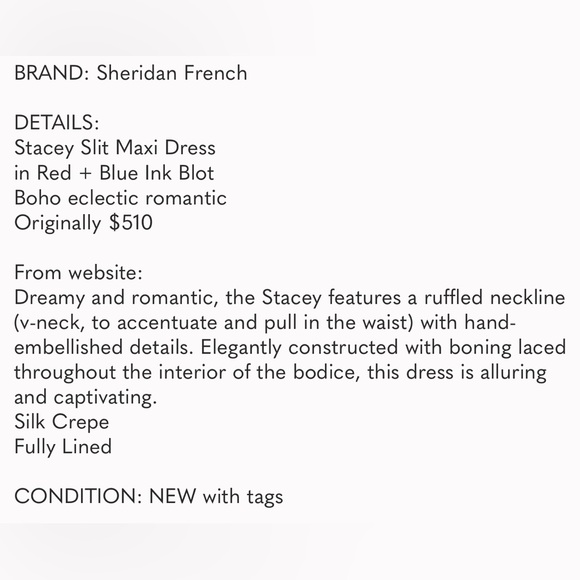 NWT Sheridan French Stacey Dress - Medium - Picture 5 of 5